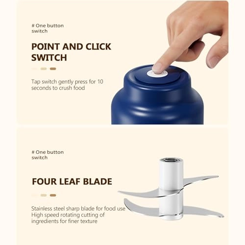 Electric Garlic Chopper - 320ml Wireless USB Charging