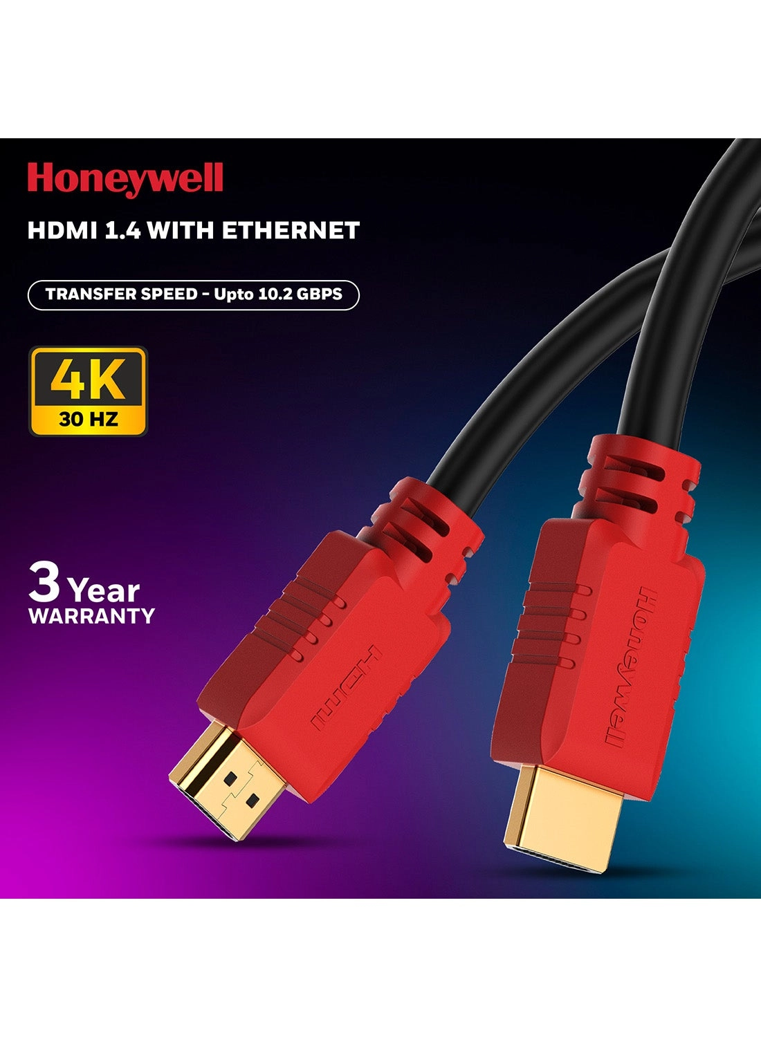 Honeywell 4K HDMI Cable 2m with Ethernet