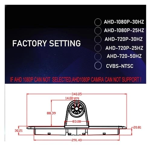 Rear View Parking Camera - Night Vision Wire
