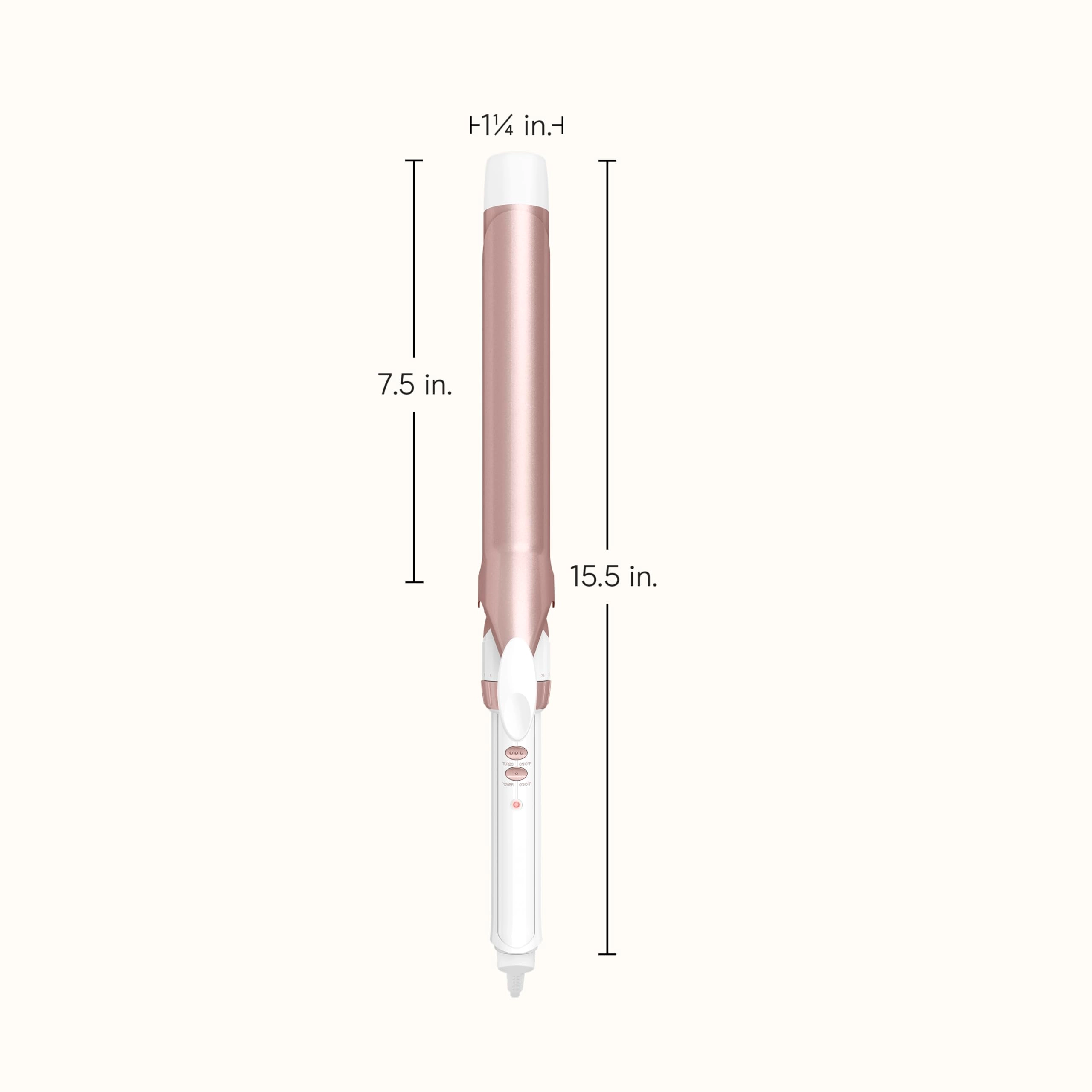 Double Ceramic Curling Iron - 1.25 Inch 30 Heat Settings