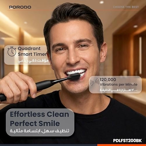 W-Sonic Electric Toothbrush - 20000 Vibrations per Minutes IPX7 50 Days Battery Life