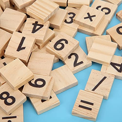 Wood Number Tiles - 18 months and up 200 pieces