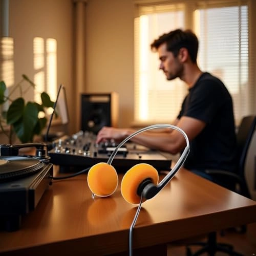 Retro Over-Ear Wired Headphone Set