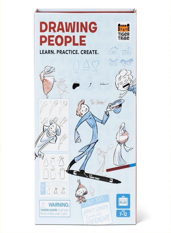 Tiger Tribe Drawing Inspiration - 50 page Guided Sketchbook 1 x dual-tip fine liner pen 1 x 2B artist's pencil