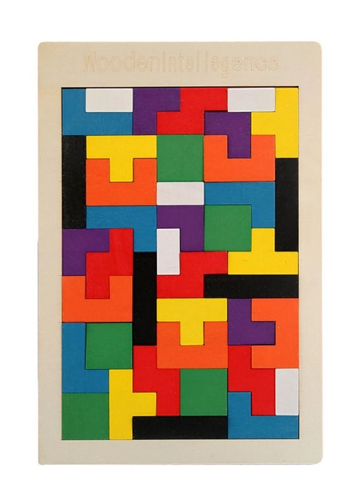 Y&D Wooden Tetris - Multicolour Construction