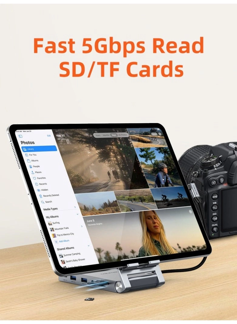 HUB - 8-IN-1 USB-C Foldable Pad Stand
