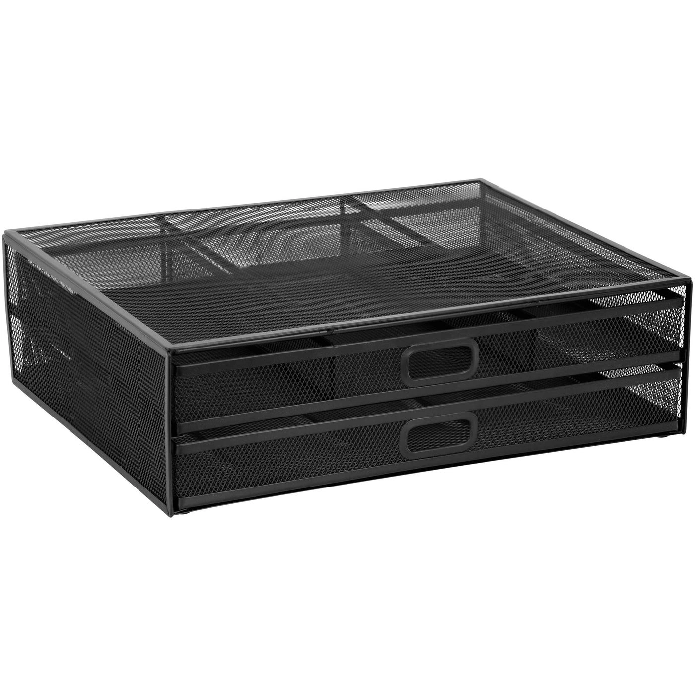 Computer Monitor Stand - With Drawers Metal Mesh Riser