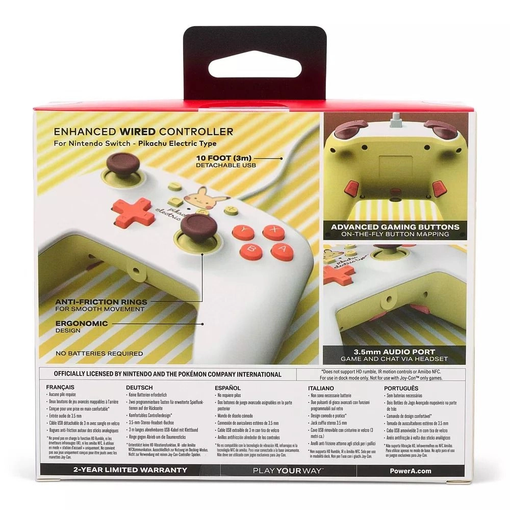 Nintendo Switch Wired Controller - Pikachu Switch