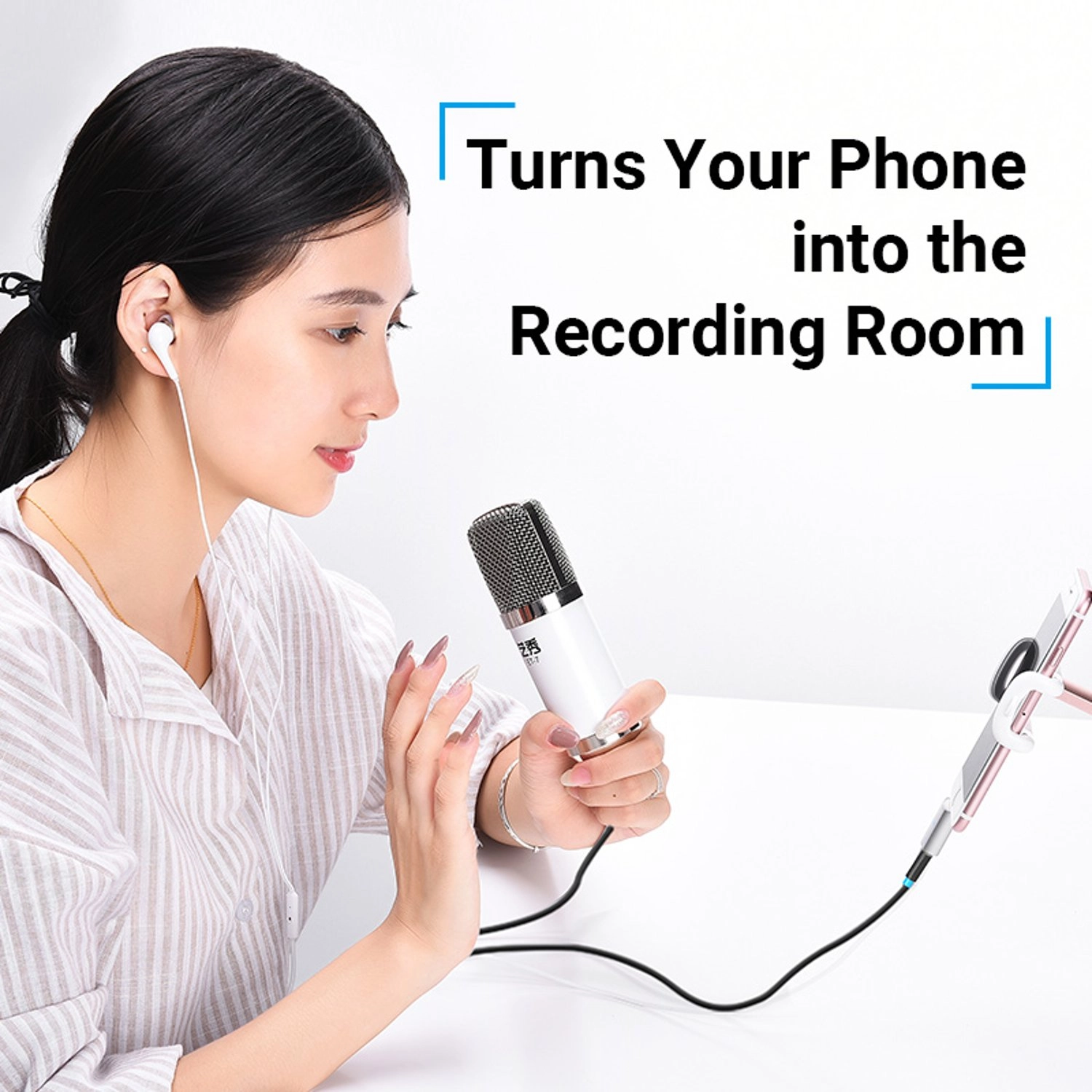 6.5mm Male to 3.5mm Male Audio Cable - 5 m