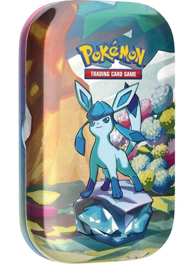 Scarlet & Violet-Prismatic Evolutions Mini Tin - Glaceon - 2 Booster Packs 1 Coin Bundle