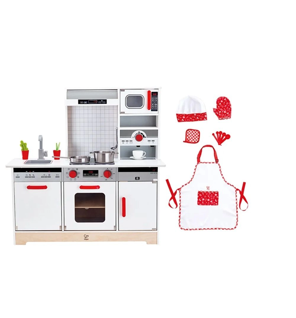 All in 1 Kitchen Playset - 15pcs + Little Chef Apron Set - 5pcs (BNDLE0091)