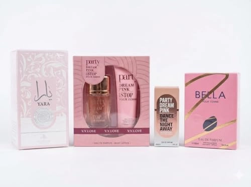 Bella Pour Femme + Yara + Party Dream Pink Non Stop Pour Femme Body Lotion + Spray + Party Dream Pink - Eau de Parfum