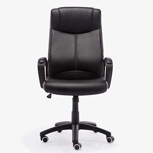 Desk Chair - PU Leather Brown High Back
