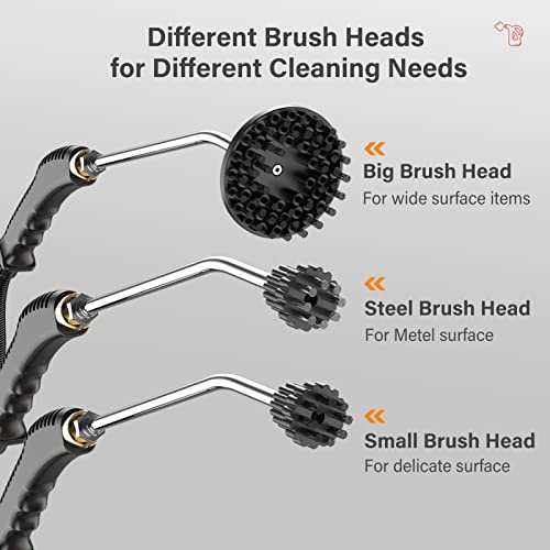 Handheld Steam Cleaner - 1500W 3 Brush Heads