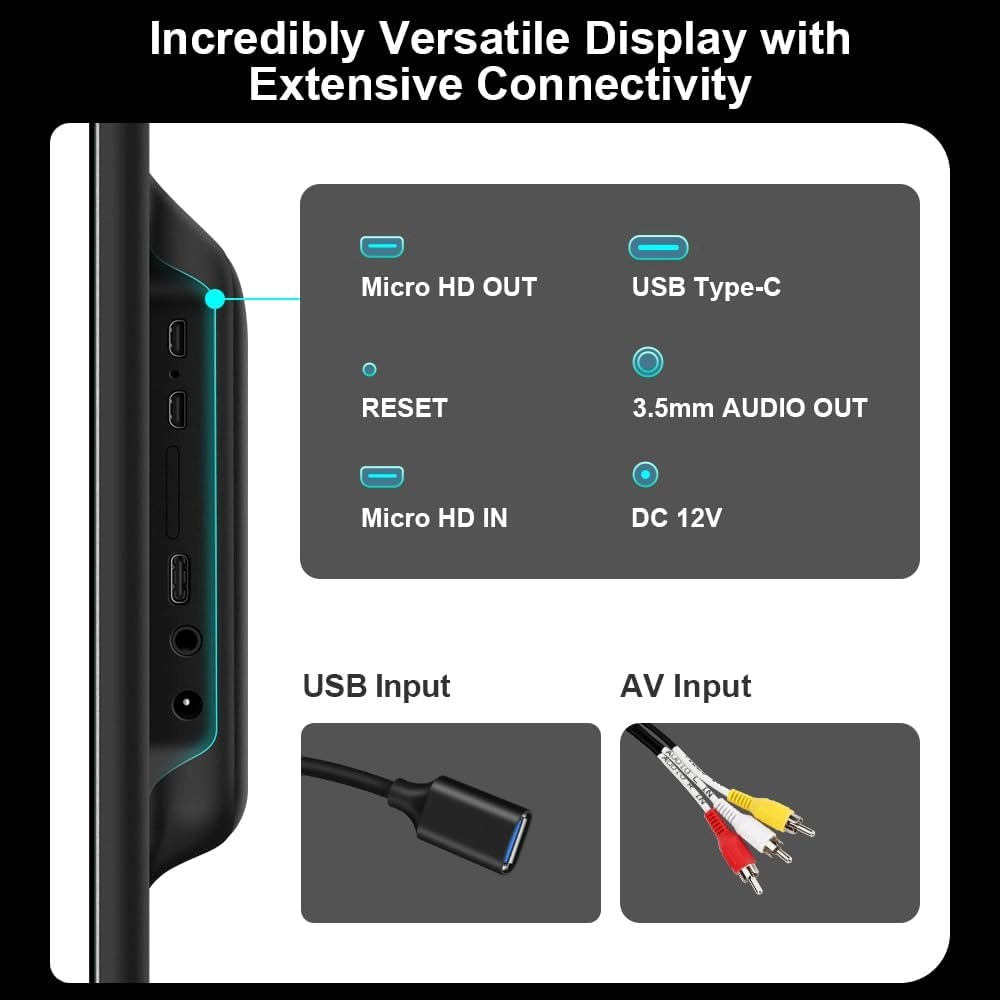 Portable Car TV Headrest Monitor - 4K 14 inch