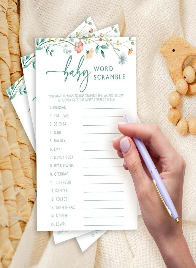 25 Spring Floral Baby Shower Games - 2 Games