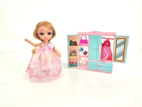 Sweet Annie Doll With Wardrobe - 6 Inches Blue Wardrobe Ages 3+