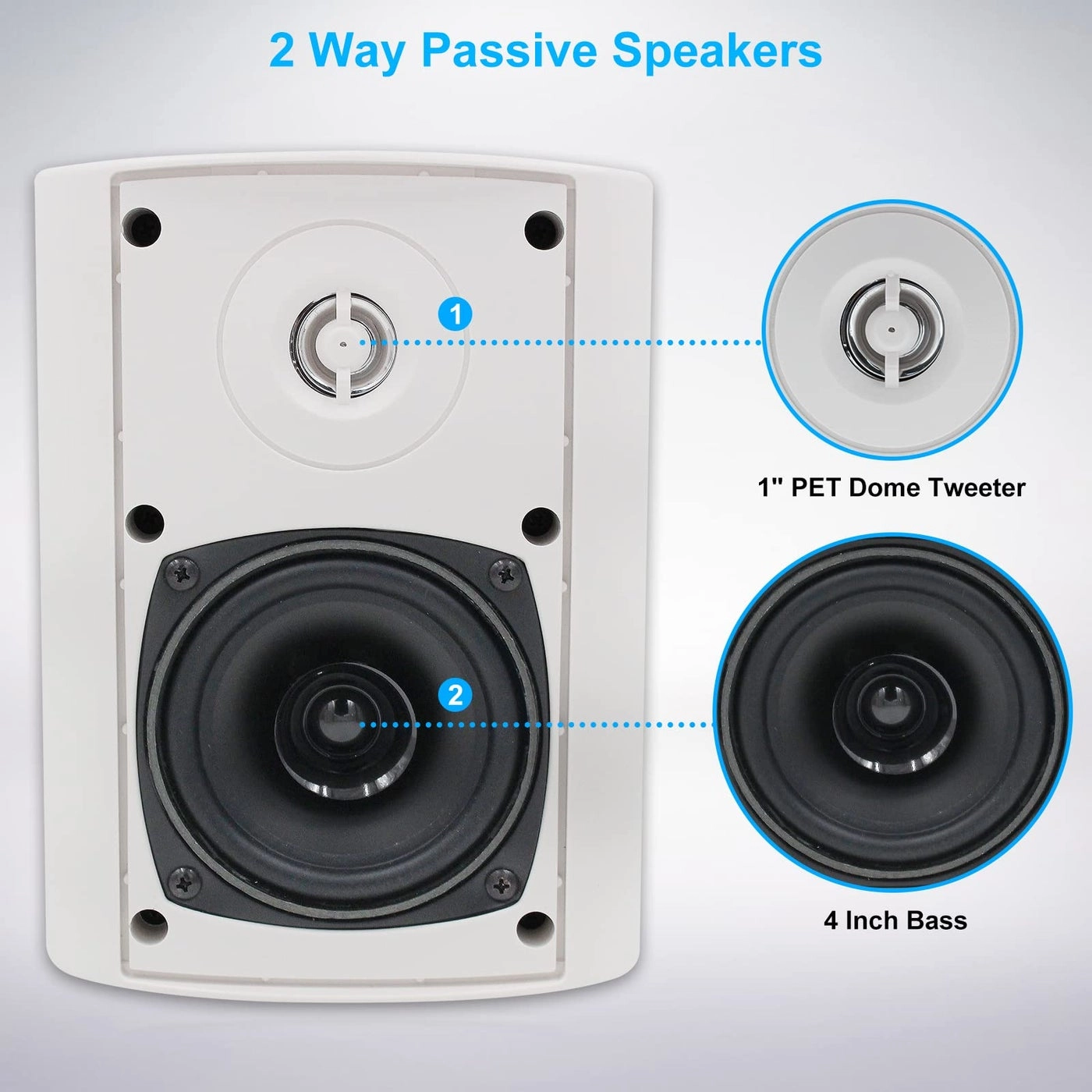 Indoor Outdoor Speakers - 200 Watt