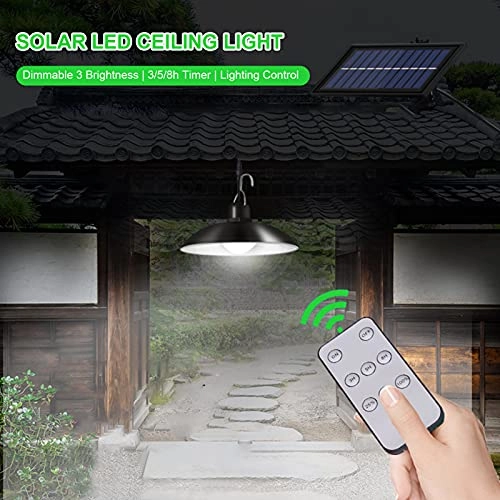 Solar Powered LEDs Ceiling Light - Warm white Dimmable