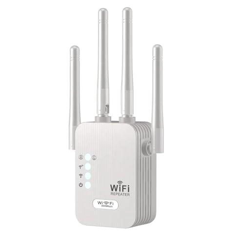 PunnkFunnk 300Mbps Wireless Range Extender - 2 Ethernet Port Access Point Mode