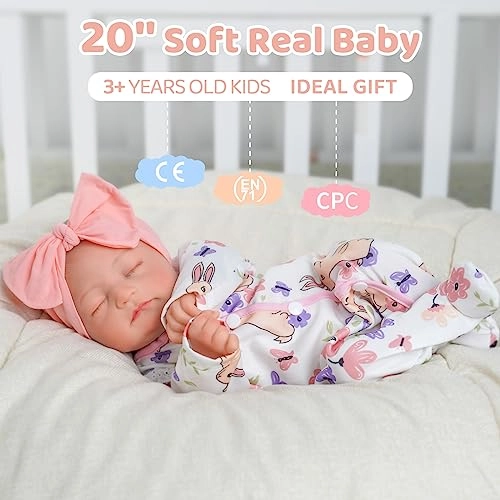 Reborn Baby Doll - 17 Inch Vinyl+ Cloth Ages 3+