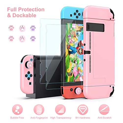 Switch carrying case + Switch game case + Switch screen protector + Switch stand + Switch thumb grips