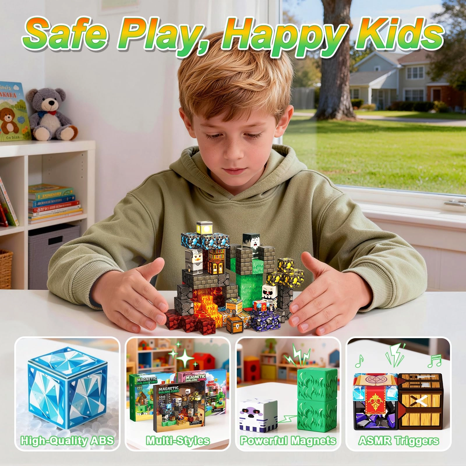 Magnetic Blocks - 100 pcs