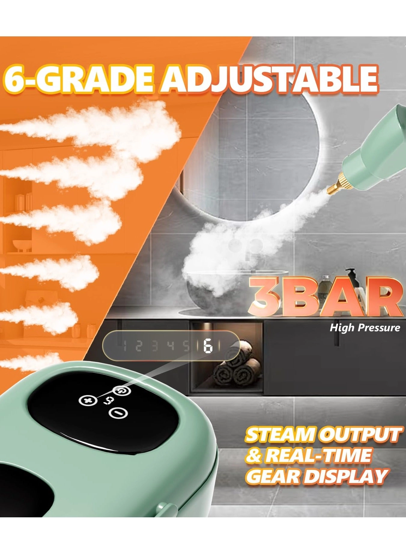 Steam Cleaner - 4.5 BAR 1500ml