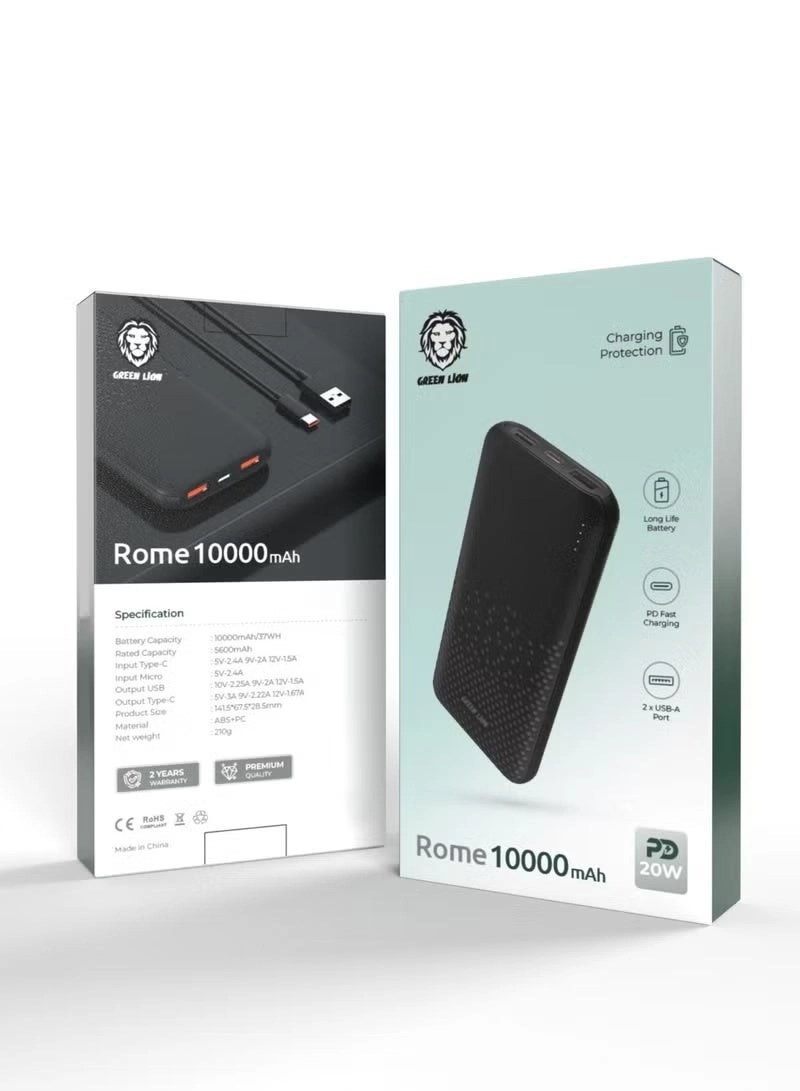 Rome Dual USB-A - 10000mAh 2.0