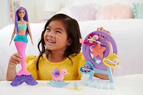 Dreamtopia Magical Mermaid Playset - Lavender Hair Includes Merbaby Baby Seal Baby Octopus Ages 3+