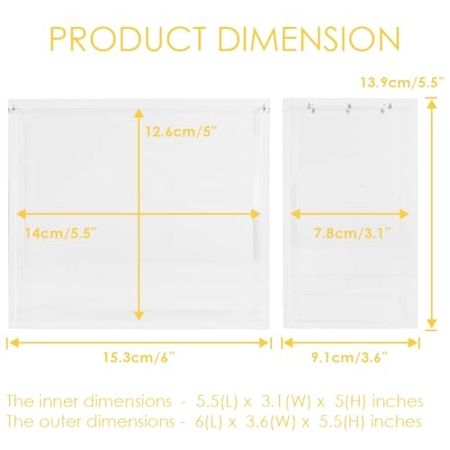 Clear Booster Box Acrylic Magnetic Protector Case - 7mm Six Strong Magnets