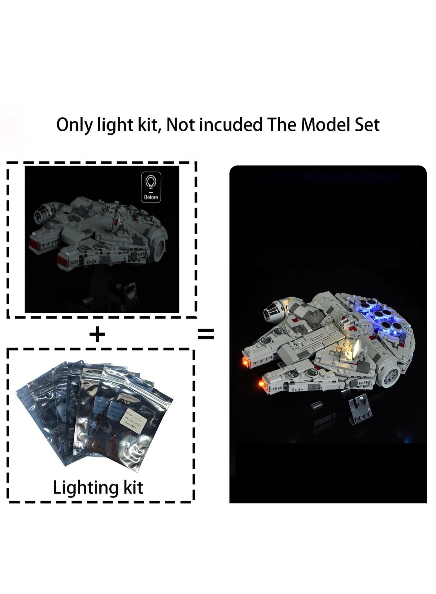Star Wars Millennium Falcon LED Light for 75375