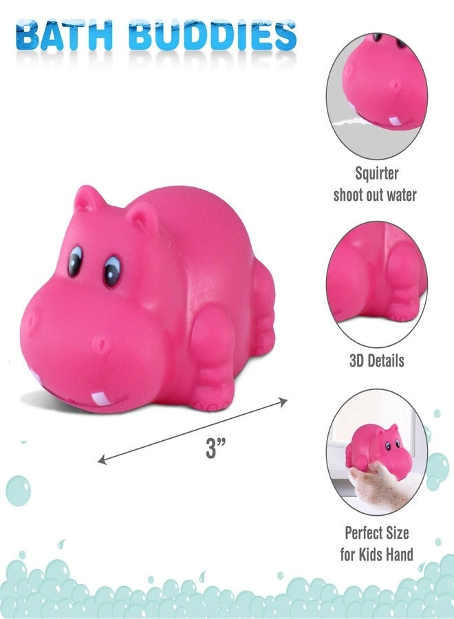 DolliBu Hippo Bath Buddy Squirter - Floating Pink