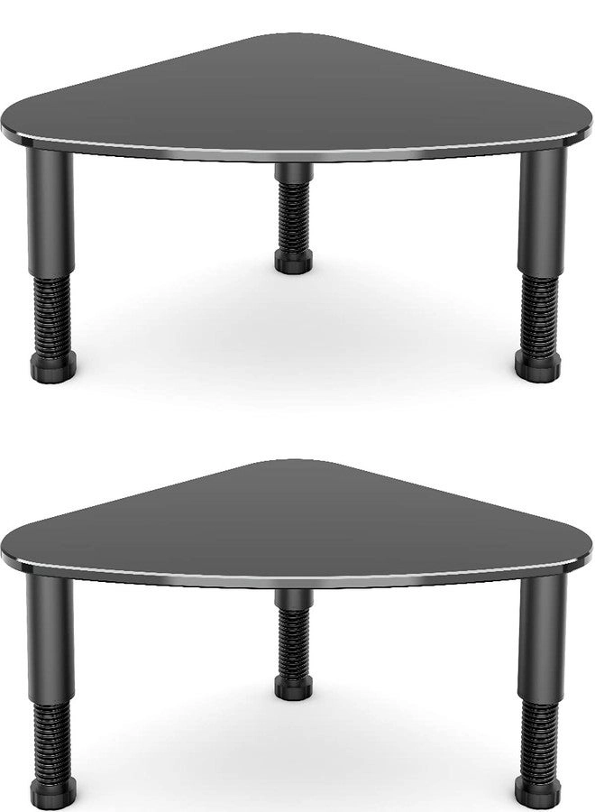 Hemudu Computer Monitor Riser - 2 Pack Triangle Black