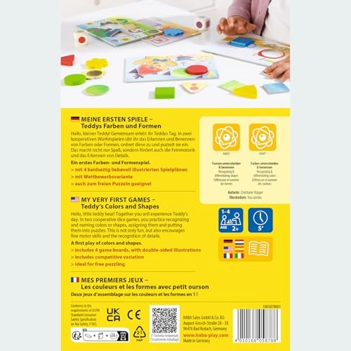 Teddy's Colors and Shapes - 2+ 15 pieces