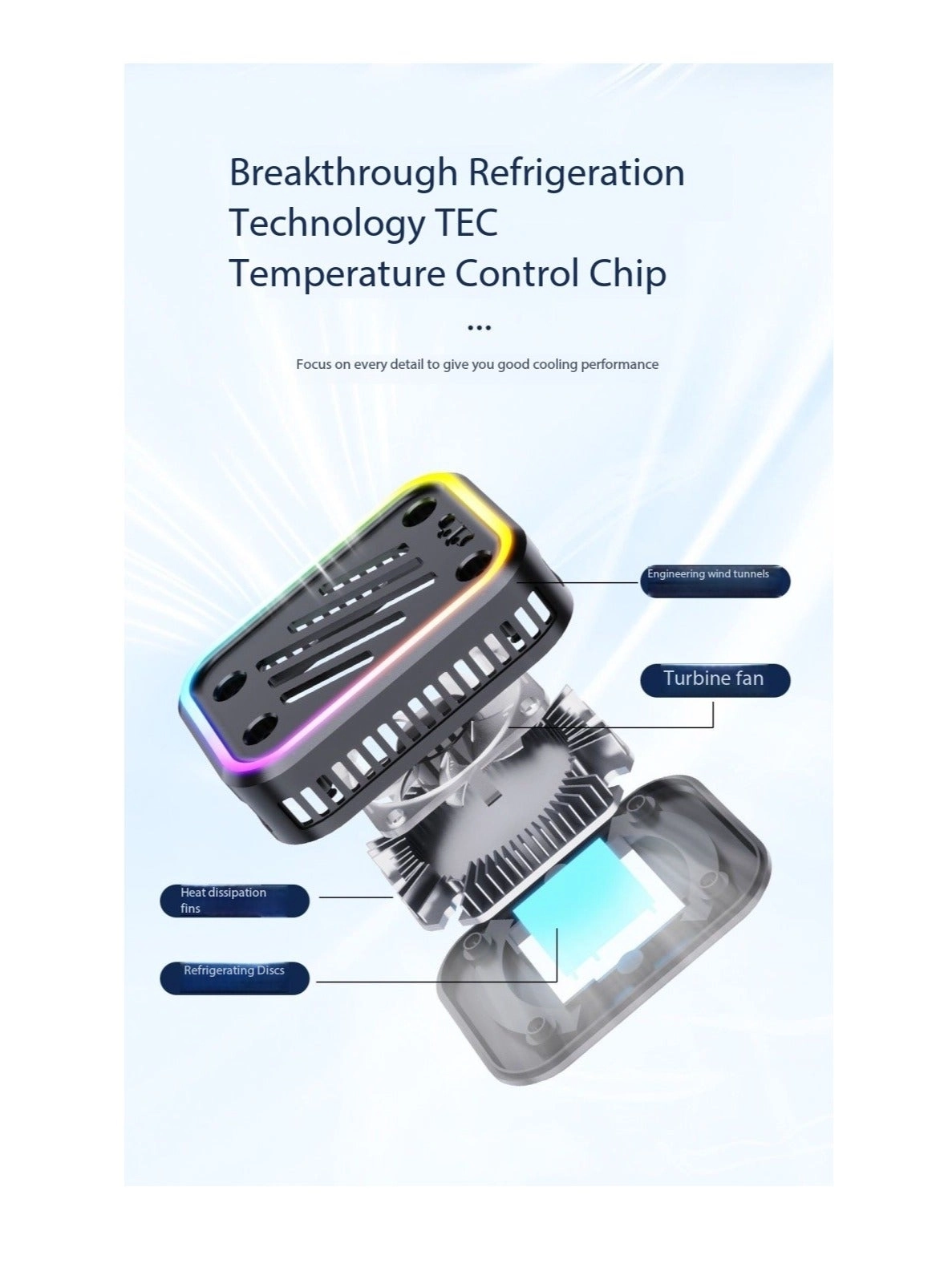 Cell Phone Cooler - Magnetic Cooling Fan Wireless Charging