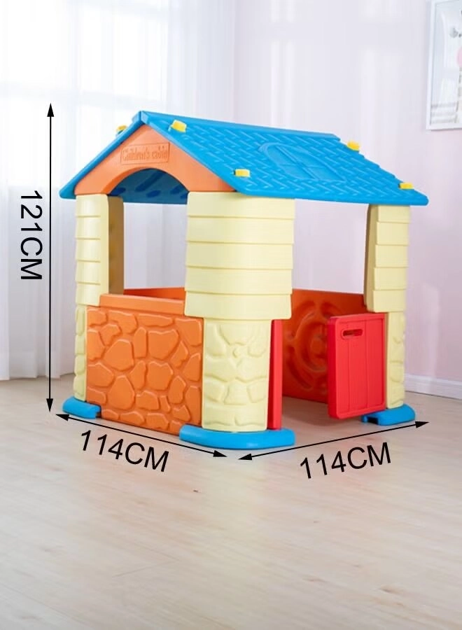Spring Rider + Round Trampoline - 8FT + Caterpillar Tunnel + Slide and Swing Playground Set + Two Seater Seesaw