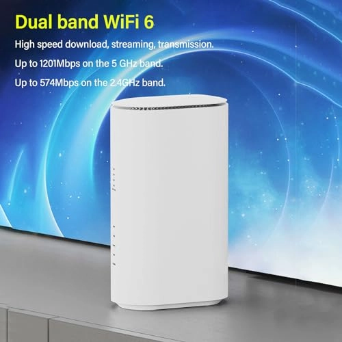5G CPE SIM Card Router - 5G Wi-Fi 6 1201Mbps 574Mbps