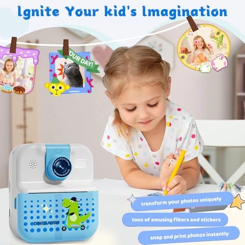 Kids Camera - Instant Print Pink