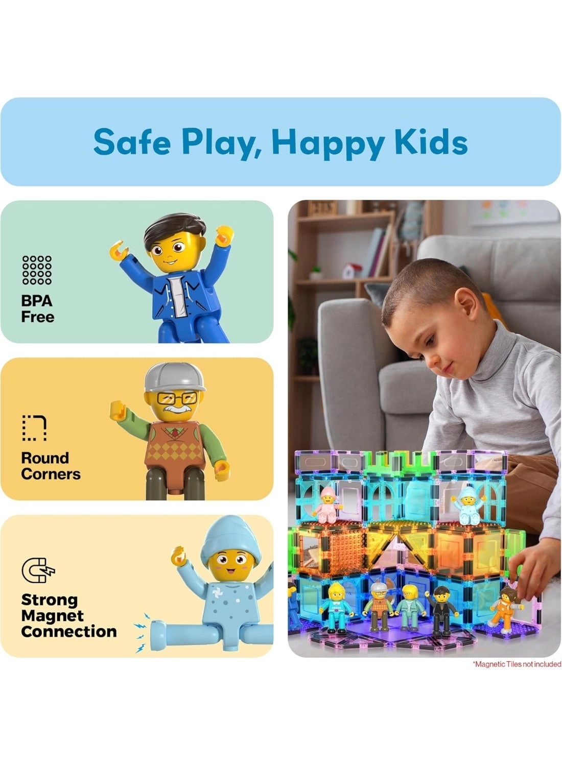 Magnetic Family Character Figures - 8pcs