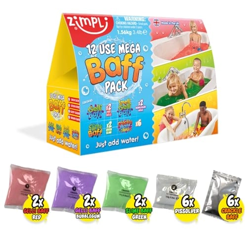 Zimpli Kids Gelli Baff - 4 x + Slime Baff - 2 x + Crackle Baff - 6 x