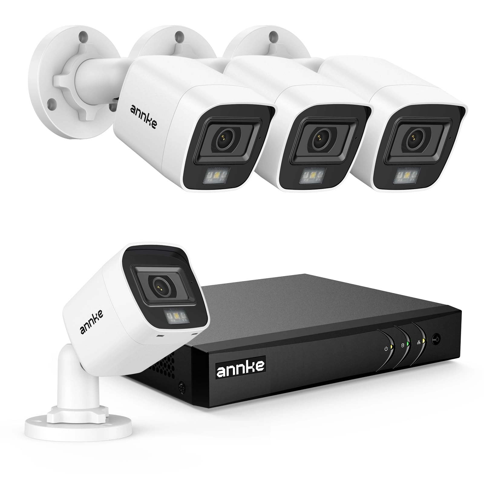 Annke 4CH DVR + 1080P Weatherproof Bullet Camera