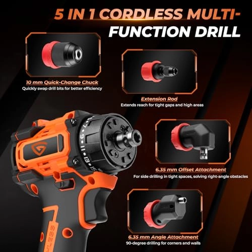 Brushless Cordless Drill Driver Kit - 2000mAh 21V