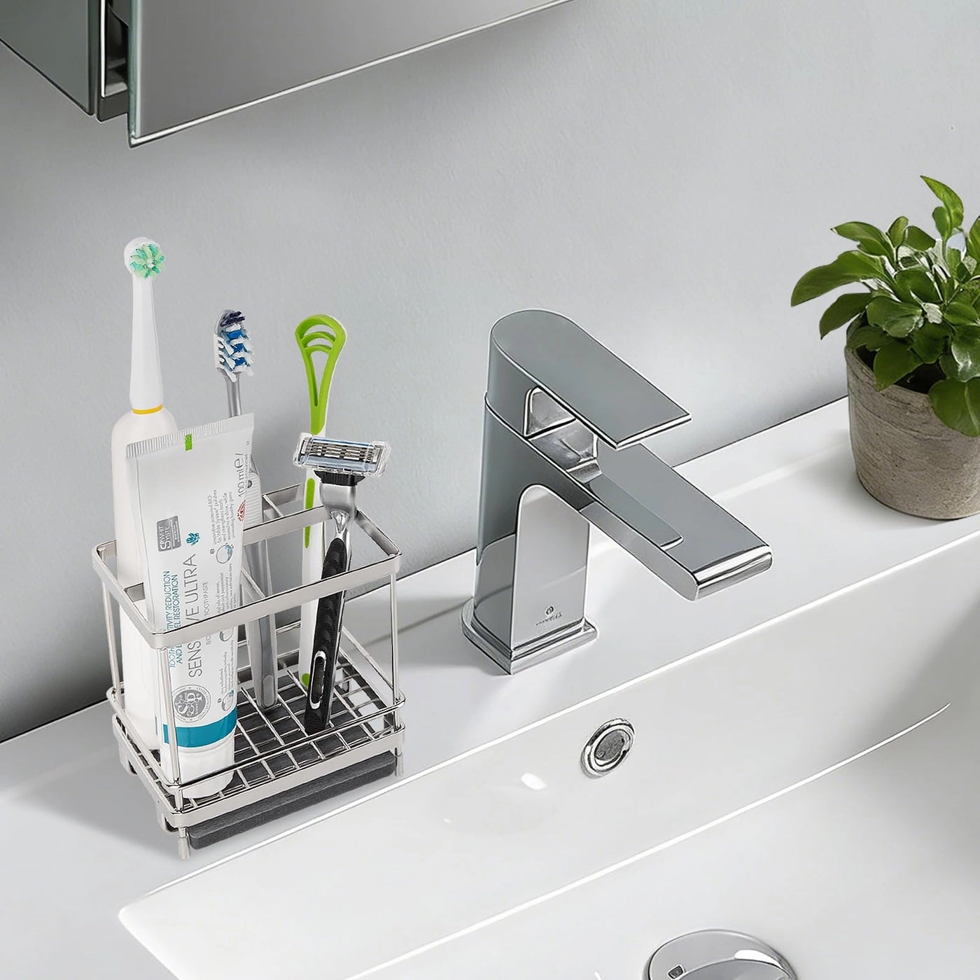 Toothbrush Holder - Countertop Shower Sink 5 Slots