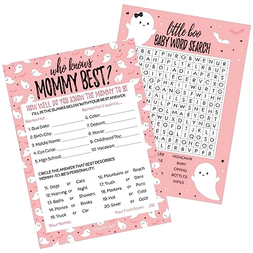 Pink Little Boo - 20 Player Cards Adult