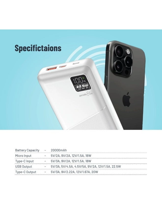 Power Bank - 20000mAh 22.5W