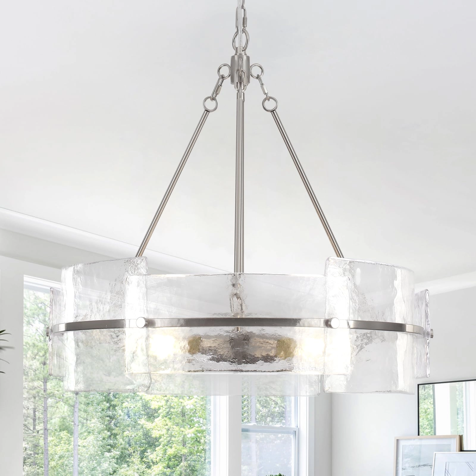 Corlaceling Modern Glass Dining Room Chandelier - 59"