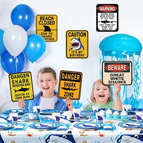 Shark Party Decorations - 6 PCS Birthday