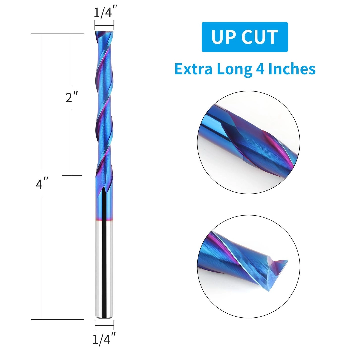 Upcut Spiral Router Bit - 1/4 Inch Cutting Diameter 1/4 Inch Shank