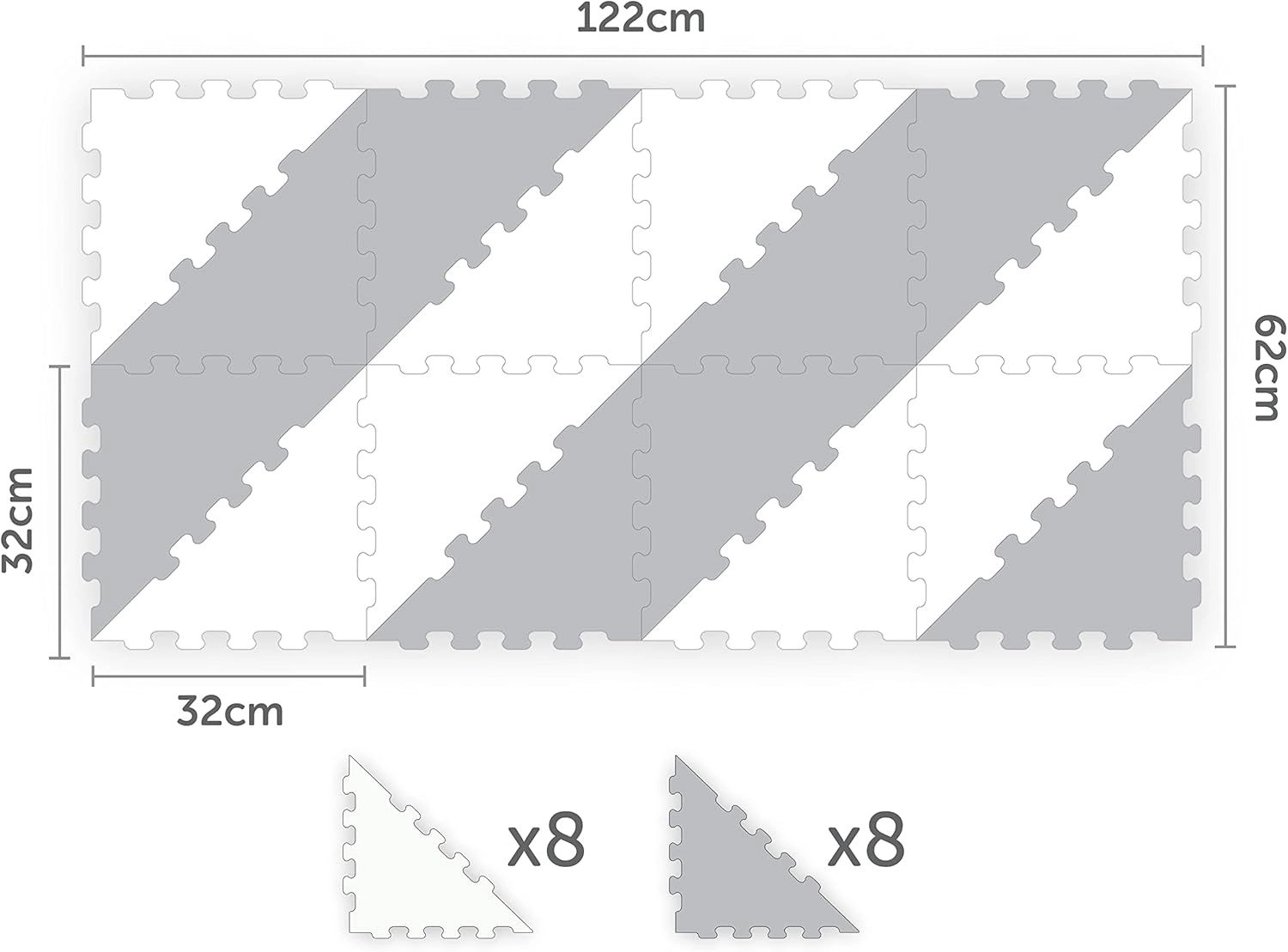 Triangle Puzzle Floor Mat - 10 Months